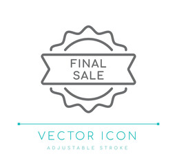 Wall Mural - Final Sale Line Icon