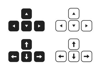 Poster - Keyboard buttons icon with arrows. Vector illustration