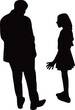 © turkishblue - a man and a girl body silhouette vector