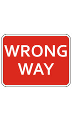 Wall Mural - road sign parking lot sign wrong way