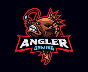 Wall Mural - Anglerfish mascot logo design