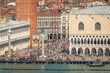 St. Mark's Square from above San Giorgio Maggiore island and Grand canal, Venice