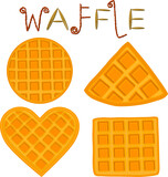 Fototapeta  - various sweet tasty waffles