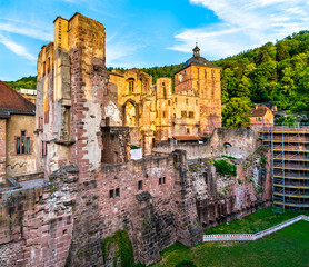 Canvas Print - Ruins of Heidelberg Castle in Baden-Wuerttemberg, Germany