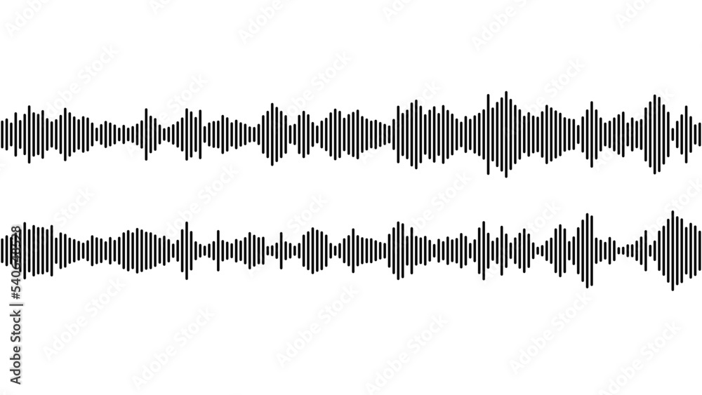 seamless sound waveform pattern for radio podcasts, music player, video ...