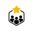 client loyalty or customer satisfaction icon