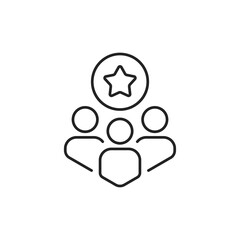 thin line customer or employee experience icon