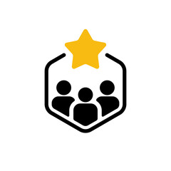 client loyalty or customer satisfaction icon