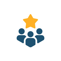 customer loyalty or retention icon with star