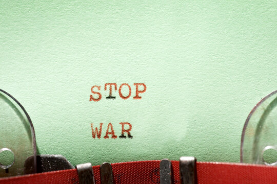 Stop war concept