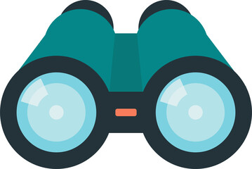 binoculars illustration in minimal style