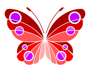 Wall Mural - Vector drawings of butterflies. The butterfly logo.
