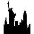 statue of liberty new york city skyline city