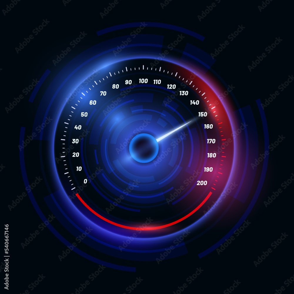 Speedometer Design Racing Game Speedometer indicator, digital odometer display technology for racing ...