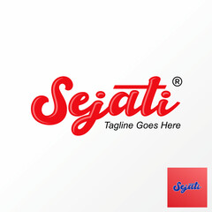 Poster - Simple and unique letter or word SEJATI handwritten font image graphic icon logo design abstract concept vector stock. Can be used as symbol related to typography or watermark