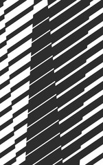 Aufkleber - Portrait black and white background with abstract diagonal stripes pattern