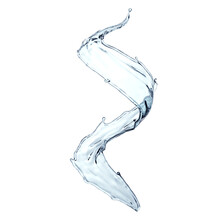 Water Splash Shape. Liquid Splash 3d Illustration