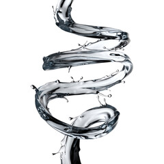 Water splash shape. Liquid splash 3d illustration