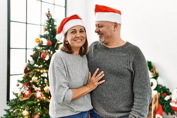 Sticker - Middle age couple celebrating christmas