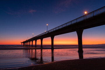 Wall Mural - Morning view of New Brighton Pier, Christchurch, New Zealand.