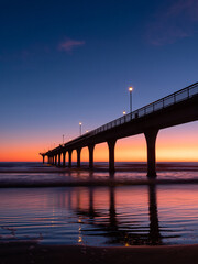 Wall Mural - Morning view of New Brighton Pier, Christchurch, New Zealand.