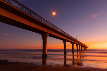 Wall Mural - Morning view of New Brighton Pier, Christchurch, New Zealand.