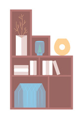 Poster - Rack for stuff semi flat color vector object. Domestic furniture. Editable element. Full sized item on white. furnishing simple cartoon style illustrations for web graphic design and animation