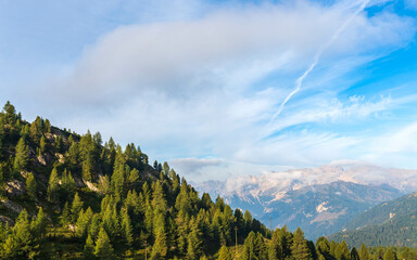 Wall Mural - hiking in the high mountains