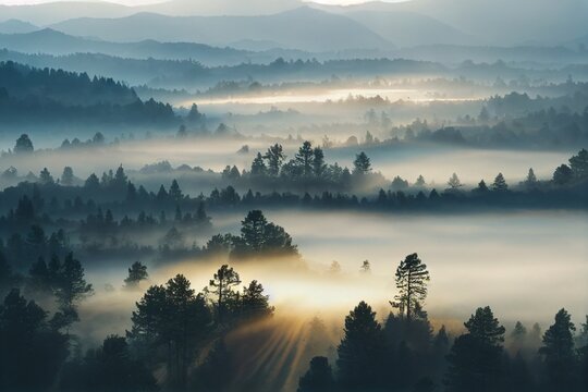 Wall Mural -  - sunrise in the mountains