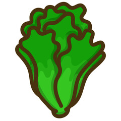 Sticker - vegetable healthy and fresh. lettuce green, salad