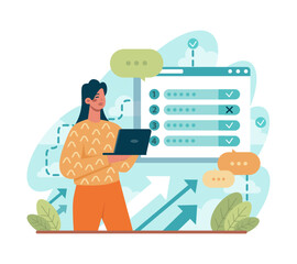 Poster - business plan concept. idea of business strategy. setting a goal
