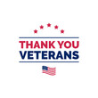Thank You Veterans, graphic illustration in vector