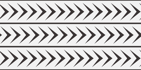 Poster - Arrows jackdaws to the right side, three stripes seamless.