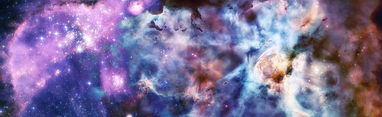 Wall Mural - space background with red nebula and stars. elements of this image furnished by nasa.
