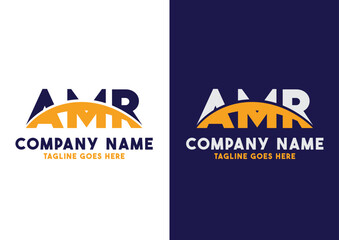 Poster - Letter AMR logo design vector template, AMR logo