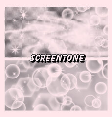 Poster - Screentone or halftone background for comics and manga design. 