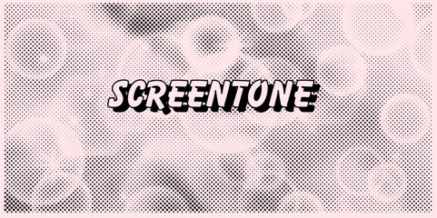 Poster - Screentone or halftone background for comics and manga design. 
