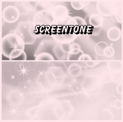 Poster - Screentone or halftone background for comics and manga design. 