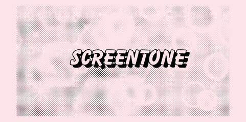 Poster - Screentone or halftone background for comics and manga design. 