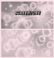 Poster - Screentone or halftone background for comics and manga design. 