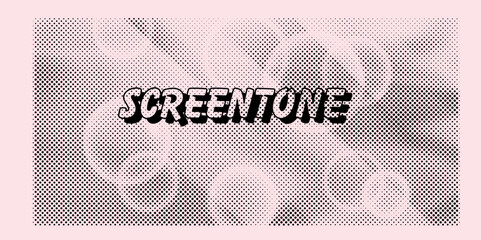 Poster - Screentone or halftone background for comics and manga design. 