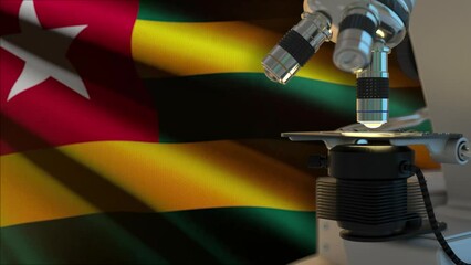 Wall Mural - Togo science concept with flag