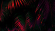 © pernsanitfoto - Tropical palm leaf, forest nature background, dark color toned