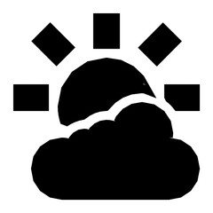 Canvas Print - Cloudy Day Vector Icon