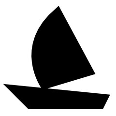 Canvas Print - Yacht Vector Icon