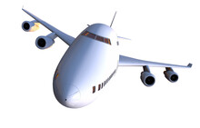 PNG Graphic of Large Passenger Airplane Front View 3D 