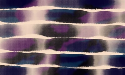 Wall Mural - Striped watercolor background. Black and violet blurred stripes