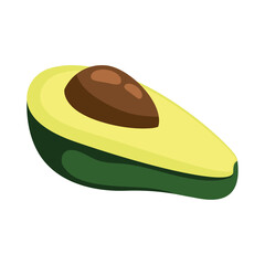 Poster - fresh half avocado vegetable