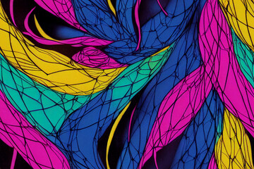 Wall Mural - Abstract Seamless Pattern Inspired by Wrinkling Time