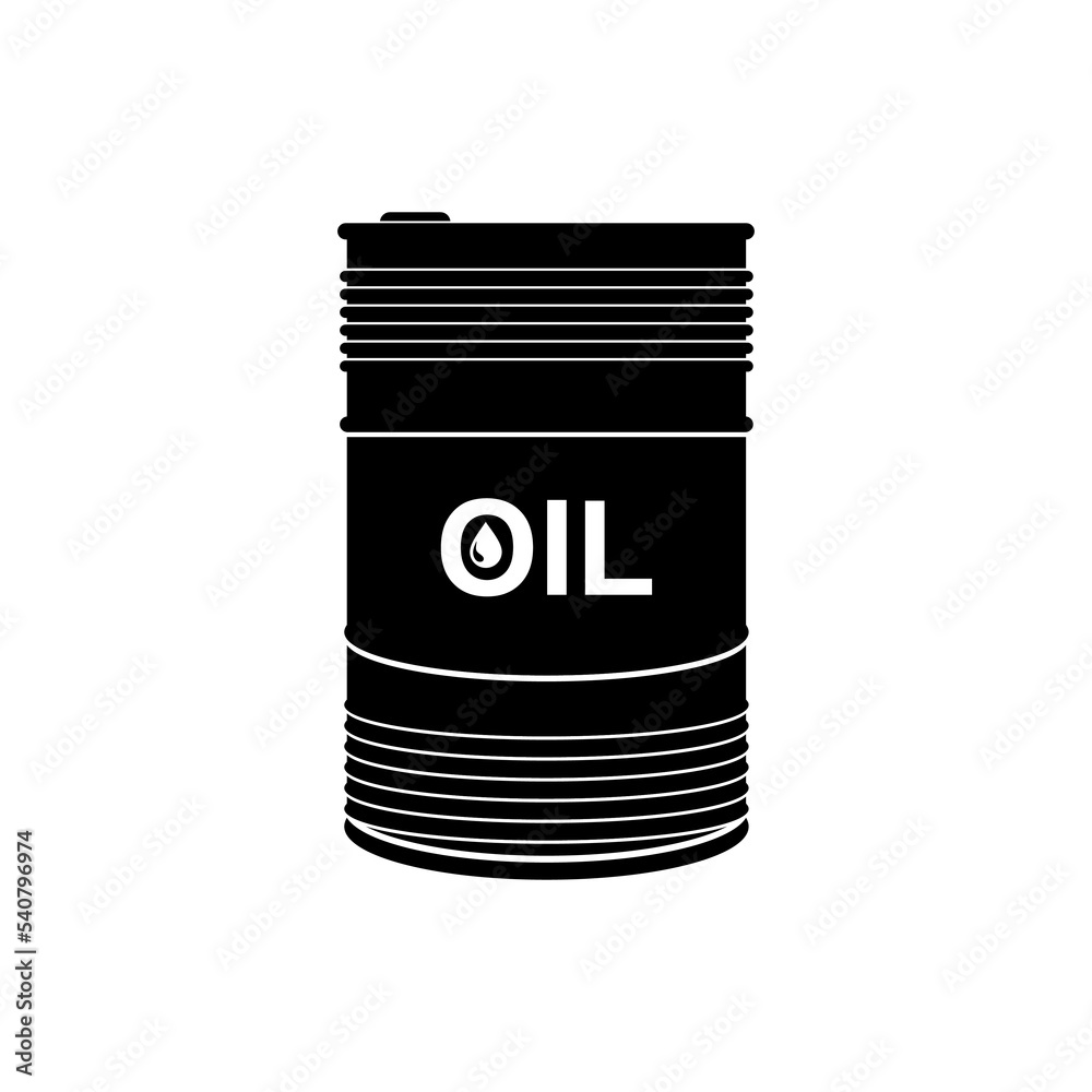 Oil Rag Container Icon Oil drum container, barrel flat vector icon, Oil barrel icon for apps ...